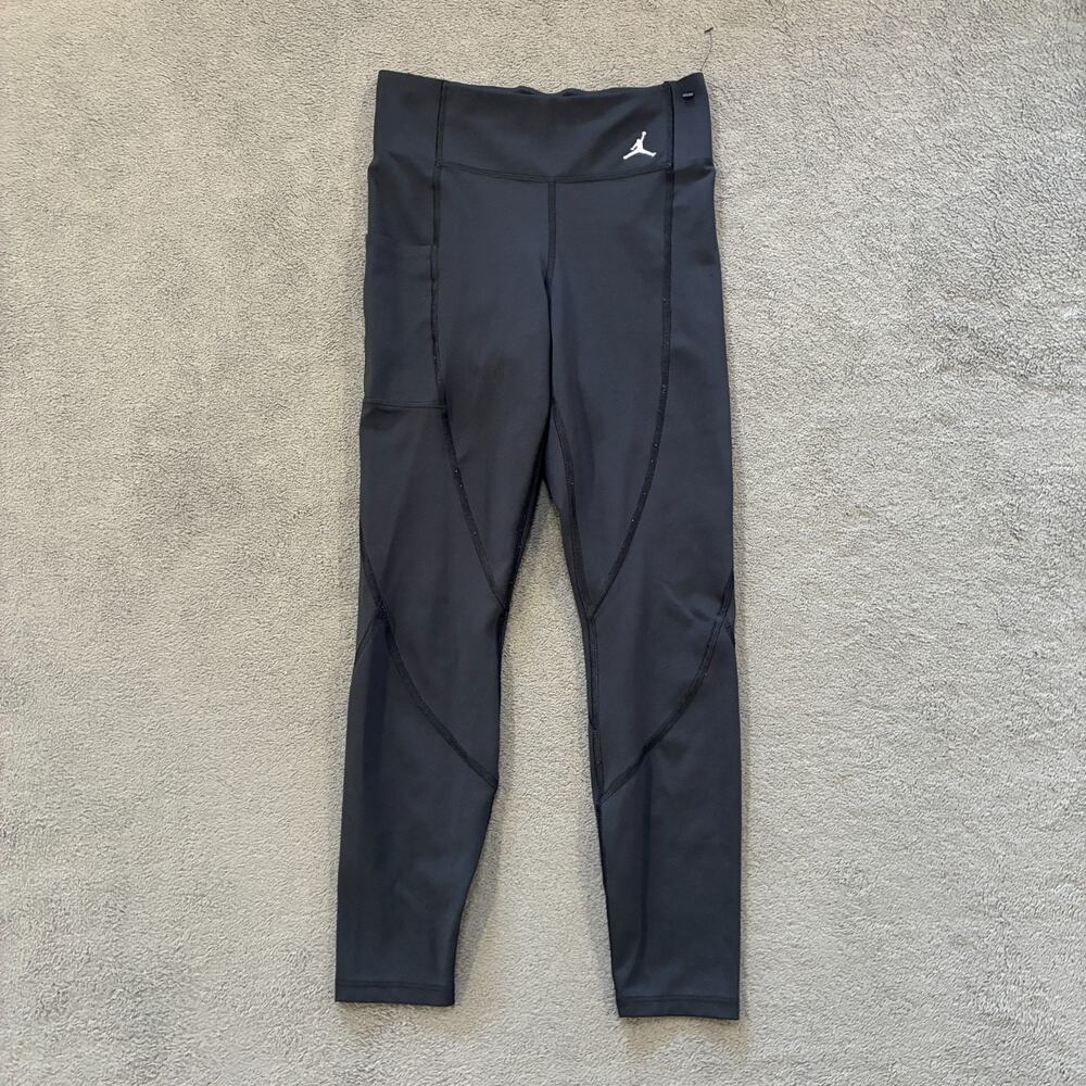 Jordan Essential Black Pockets 7/8 Cropped Ankle Leggings CU6360-010 Womens Sz S